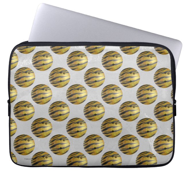 Protection Pour Ordinateur Portable Bowling Ball Tiger Jaune (Devant)