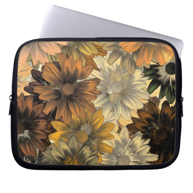 Protection Pour Ordinateur Portable Brown fleurit (Devant)