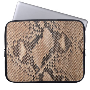 Protection Pour Ordinateur Portable Brown look Snakeskin