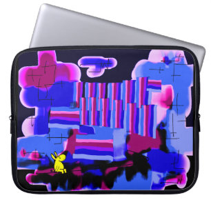 Protection Pour Ordinateur Portable brume pourpre abstraite