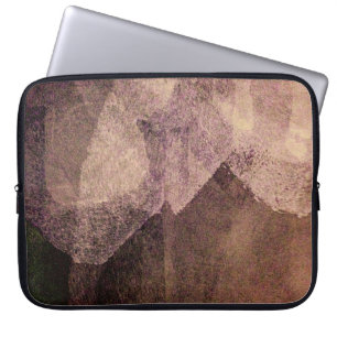 Protection Pour Ordinateur Portable Brun rose abstrait peinture pinceau art