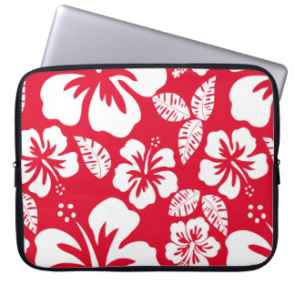 Protection Pour Ordinateur Portable Cadmium Rouge Hibiscus Tropical Fleurs