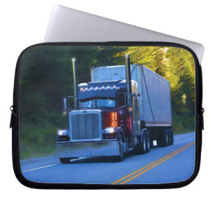 Protection Pour Ordinateur Portable Camions, Big Rig Cargo Truck Art