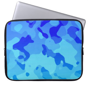 Protection Pour Ordinateur Portable Camo bleu électrique; Camouflage