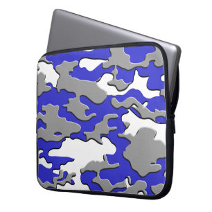 Protection Pour Ordinateur Portable camo du bleu 3d