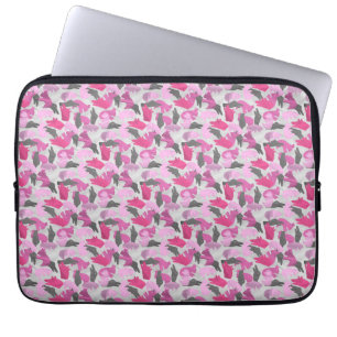 Protection Pour Ordinateur Portable Camouflage animal Silhouette rose