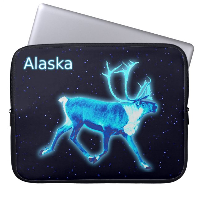 Protection Pour Ordinateur Portable Caribou bleu (rennes) (Devant)