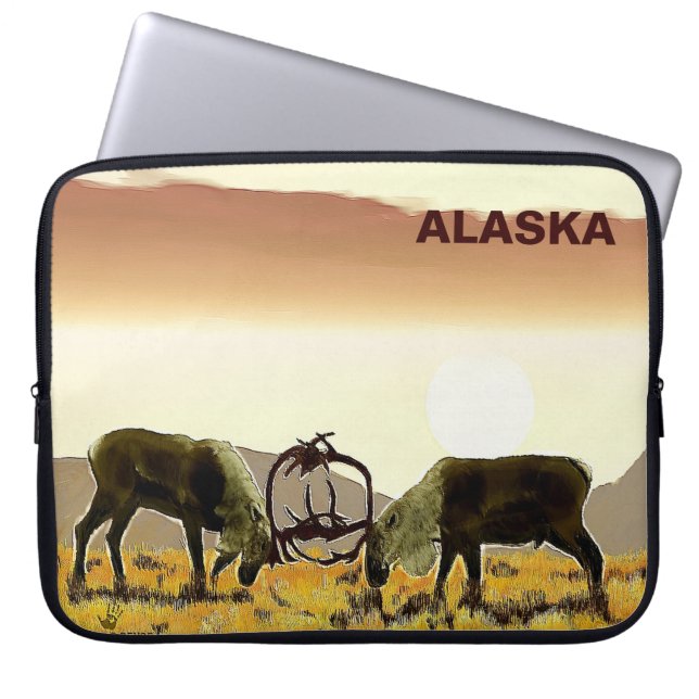 Protection Pour Ordinateur Portable Caribou Duel - Alaska (Devant)