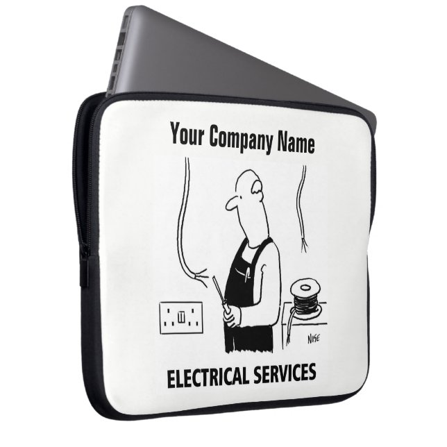 Protection Pour Ordinateur Portable Caricature des services électriques (Devant droit)