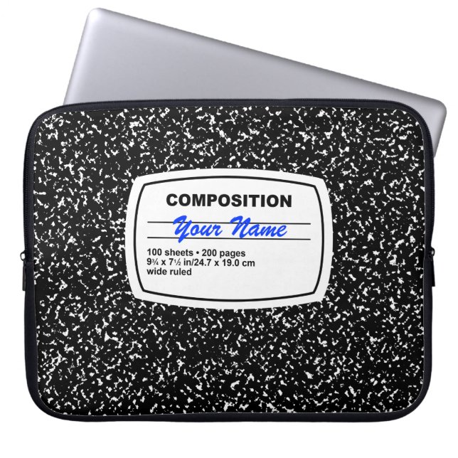 Protection Pour Ordinateur Portable Carnet de composition personnalisable (Devant)