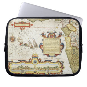 Protection Pour Ordinateur Portable Carte du littoral d'Afrique occidentale, 1596