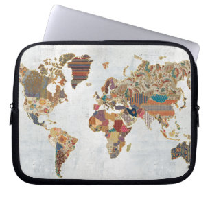 Protection Pour Ordinateur Portable Carte du monde de motif