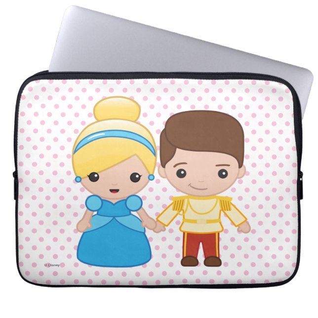 Protection Pour Ordinateur Portable Cendrillon et le prince charmant Emoji (Devant)