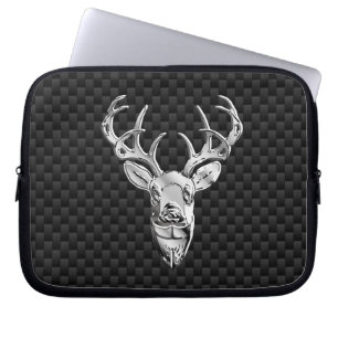 Protection Pour Ordinateur Portable Cerf d'argent sur l'impression en fibre de carbone