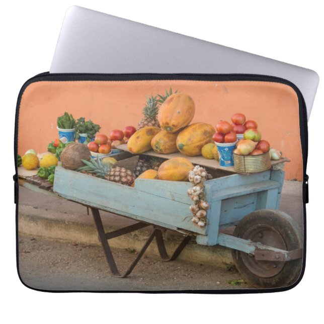 Protection Pour Ordinateur Portable Chariot de fruits et légumes, Cuba (Devant)