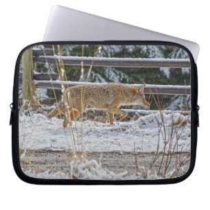 Protection Pour Ordinateur Portable Chasse au coyote et photo de la faune hivernale de