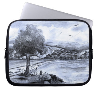 Protection Pour Ordinateur Portable Chat dans la douille de paysage