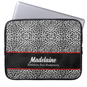 Protection Pour Ordinateur Portable Cheetah argent sauvage Impression avec des accents