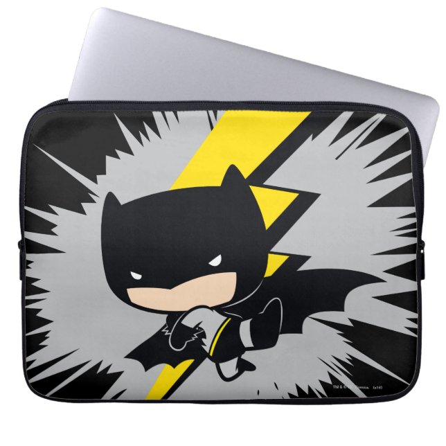 Protection Pour Ordinateur Portable Chibi Batman Lightning Kick (Devant)
