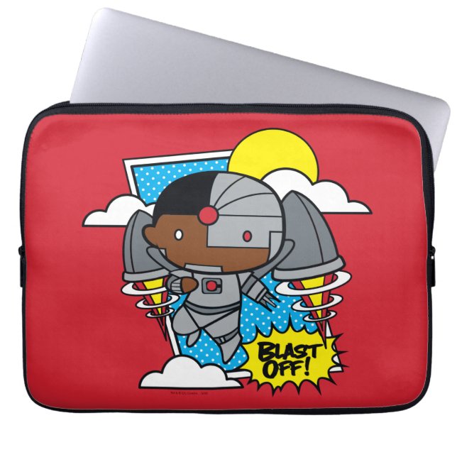 Protection Pour Ordinateur Portable Chibi Cyborg S'Est Éteint ! (Devant)