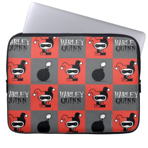 Protection Pour Ordinateur Portable Chibi Harley Quinn Checker Motif