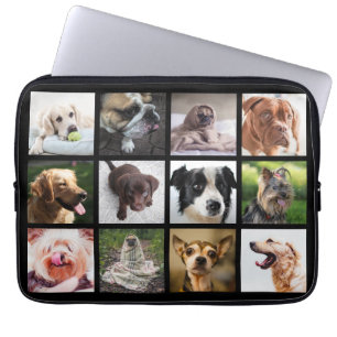 Protection Pour Ordinateur Portable Chiens mignons et amusants Photo Collage de manche