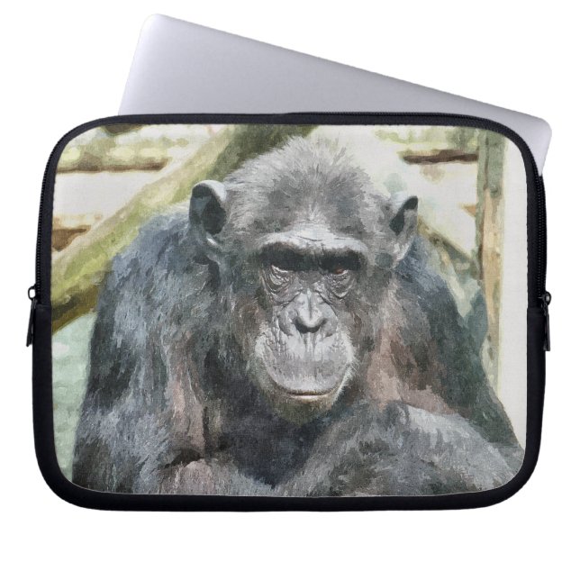 PROTECTION POUR ORDINATEUR PORTABLE CHIMPANZÉS (Devant)