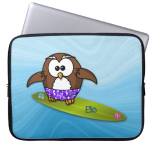 Protection Pour Ordinateur Portable chouette surfeur
