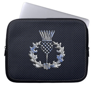 Protection Pour Ordinateur Portable Chrome d'argent comme chardon écossais