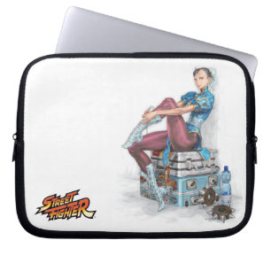 Protection Pour Ordinateur Portable Chun-Li attachant la chaussure