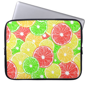 Protection Pour Ordinateur Portable Citron, orange, pamplemousse et tranches de citron