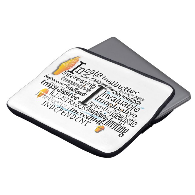 Protection Pour Ordinateur Portable Cloud Word Adjectif commençant par la lettre I (Devant haut)
