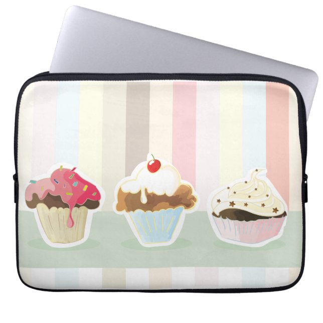 Protection Pour Ordinateur Portable coloré cupcake (Devant)