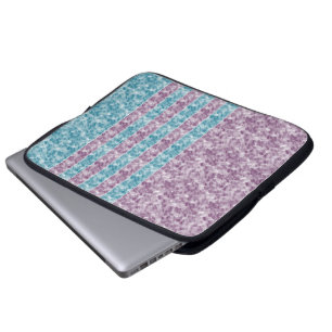 Protection Pour Ordinateur Portable Conception d'éclaboussures violettes et aqua