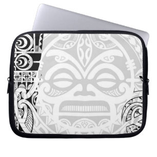 Protection Pour Ordinateur Portable Conception tribale Polynésie de tatoo de masque