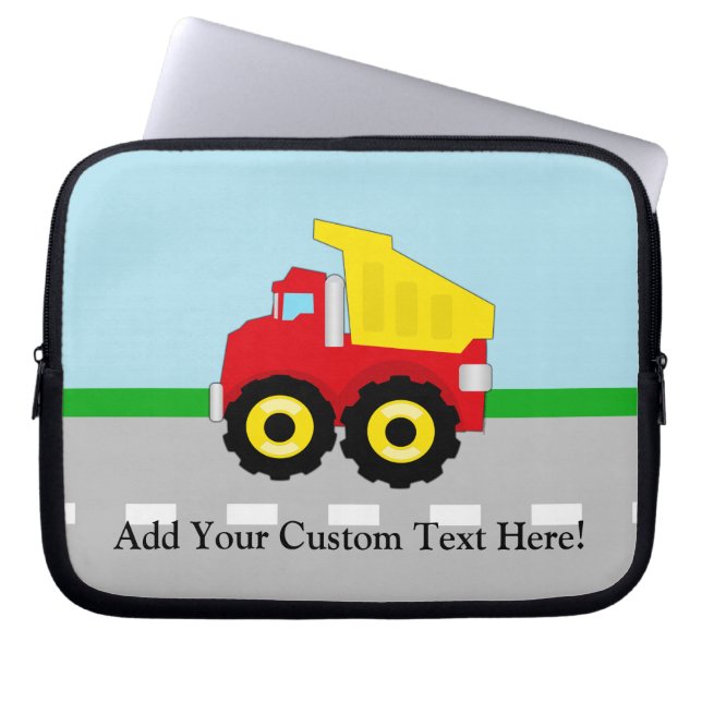 Protection Pour Ordinateur Portable Construction Dumptruck d'enfants (Devant)