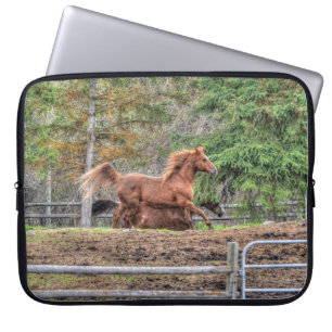 Protection Pour Ordinateur Portable Course de chevaux de course de chevaux de course d