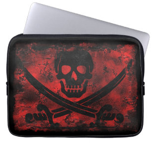 Protection Pour Ordinateur Portable Crâne pirate et coupes croisées Art Déplaisant