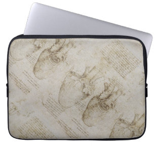 Protection Pour Ordinateur Portable Croquis humains d'anatomie du coeur de da Vinci