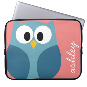 Protection Pour Ordinateur Portable Cute Modern Cartoon Owen avec des yeux énormes