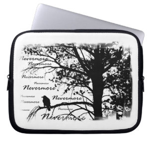 Protection Pour Ordinateur Portable De B&W silhouette d'arbre plus jamais Raven - E.A.