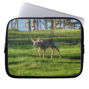 Protection Pour Ordinateur Portable Deer Fawn & Ranch Herbe Faune Animal Photo