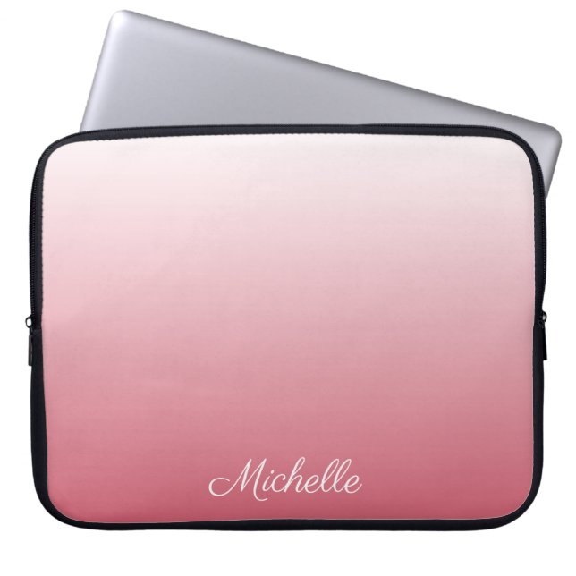 Protection Pour Ordinateur Portable dégradé personnalisé ombre rose saumon (Devant)
