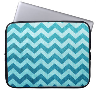 Protection Pour Ordinateur Portable Denim Chevron par Shirley Taylor