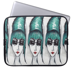 Protection Pour Ordinateur Portable Dessin d'art des lunettes de soleil en nid d'abeil
