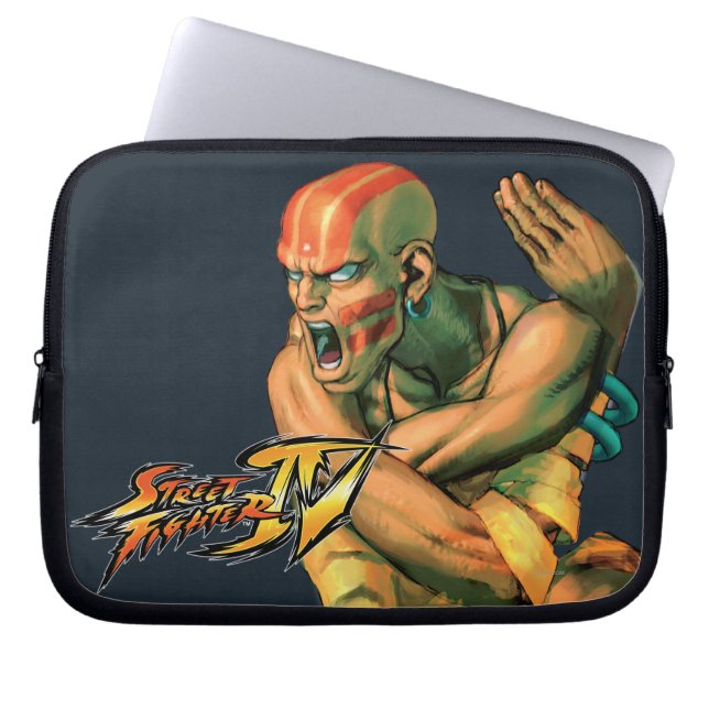 Protection Pour Ordinateur Portable Dhalsim a tordu (Devant)