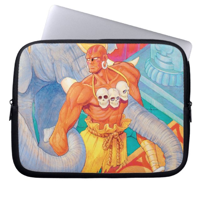 Protection Pour Ordinateur Portable Dhalsim avec des animaux (Devant)