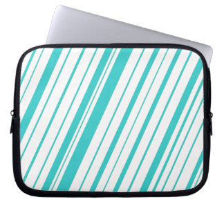 Protection Pour Ordinateur Portable Diagonal Stripe ~ Turquoise