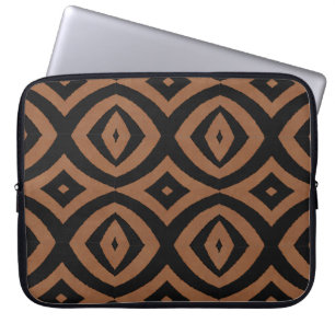 Protection Pour Ordinateur Portable Diamants noirs et Brown Impression africaine