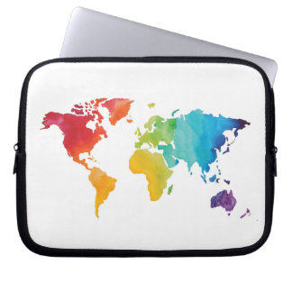 Protection Pour Ordinateur Portable Douille d'ordinateur portable de carte du monde